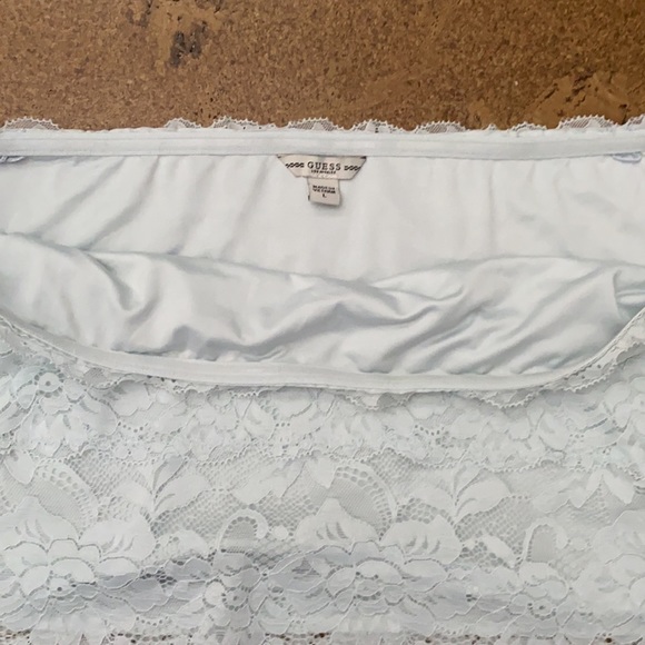 Light Blue Lace Tube Top - Picture 5 of 6